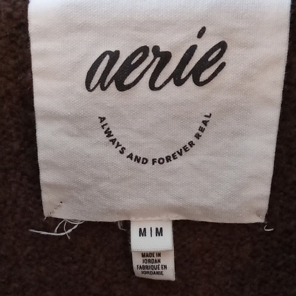Aerie Women's Size Medium Deep Brown Button-Up Cardigan. Knobby - Picture 2 of 11